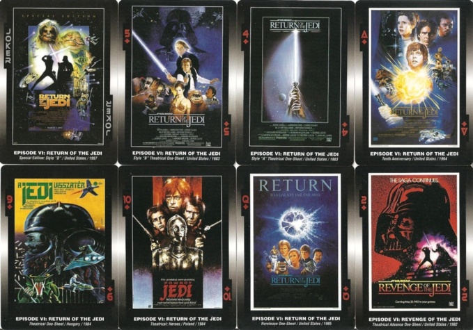 Star Wars : posters des films | Jeu de cartes | 1980 Star Wars : posters des films | Jeu de cartes | 1980