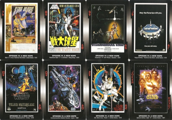 Star Wars : posters des films | Jeu de cartes | 1980 Star Wars : posters des films | Jeu de cartes | 1980