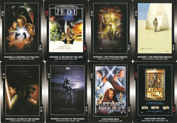 Star Wars : posters des films | Jeu de cartes | 1980 Star Wars : posters des films | Jeu de cartes | 1980