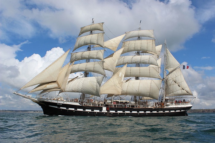 Le Belem au large de Brest le 28 avril 2012 | Par Cyrille161 — Travail personnel, CC BY-SA 3.0, https://commons.wikimedia.org/w/index.php?curid=20149304