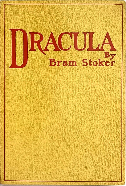 Couverture de la première édition anglaise de 1897 | Par Auteur inconnu — https://www.amazon.co.uk/Vintage-Vampire-STOKERS-DRACULA-Reproduction/dp/B009DR5XU8, Domaine public, https://commons.wikimedia.org/w/index.php?curid=99052792