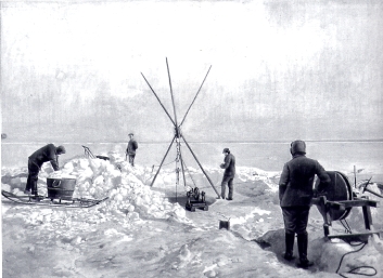 Mesure des courants sous-marins | Par Adrien de Gerlache — Adrien de Gerlache (1902), Quinze mois en Antarctique, p185, Domaine public, https://commons.wikimedia.org/w/index.php?curid=215960