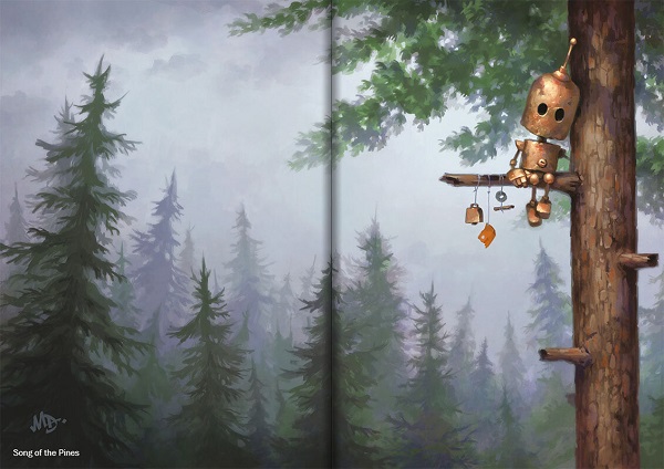 Song of the Pines, dessin double page | Transmissions no 6 | Illustration @ Matt Dixon Song of the Pines, dessin double page | Transmissions no 6 | Illustration @ Matt Dixon