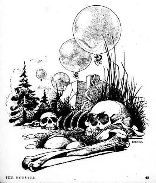 The Monster (A.E. Van Vogt, 1948) | Illustration de la nouvelle @ Ed Cartier The Monster (A.E. Van Vogt, 1948) | Illustration de la nouvelle @ Ed Cartier