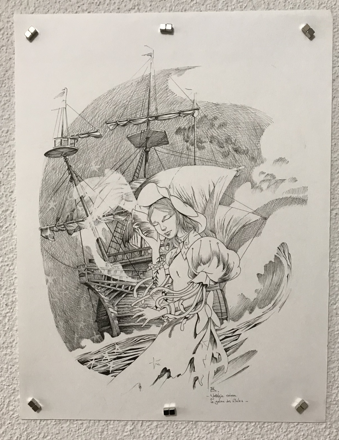 🎨 Nostalgie océane ou Le Galion des Etoiles | Dessin | Renaud Bouet | 2024