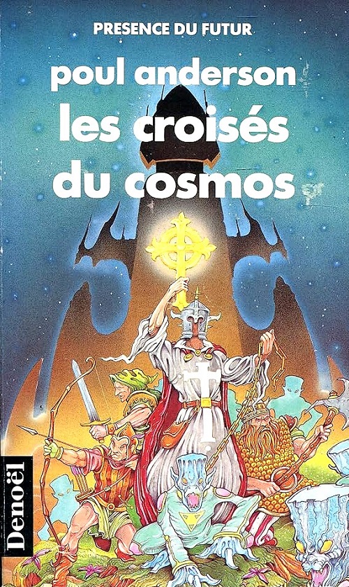 Les Croisés du Cosmos, réédition @ 1990 Denoël | Illustration de couverture @ Sébastien Lebeaut