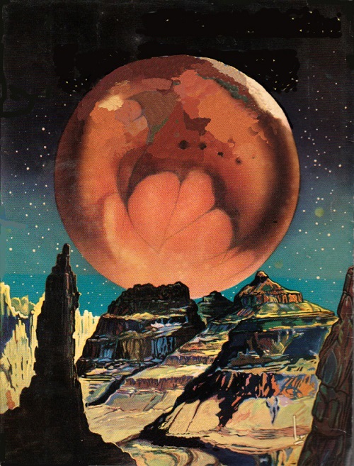 Illustration @ René Brantonne | Les Sables de Mars (The Sands of Mars, Arthur C. Clarke, 1951) @ 1955 Fleuve Noir
