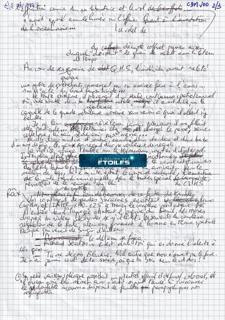 Le Choc des mondes | Version manuscrite 2/3 @ Jean-Michel Archaimbault