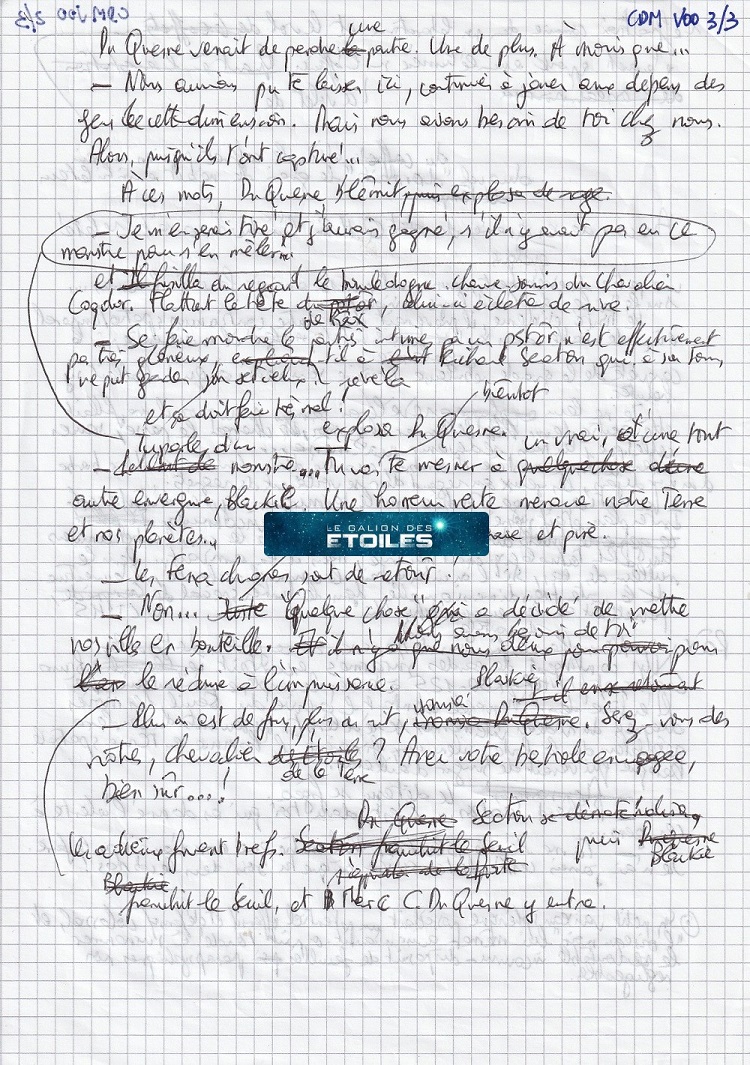 Le Choc des mondes | Version manuscrite 3/3 @ Jean-Michel Archaimbault