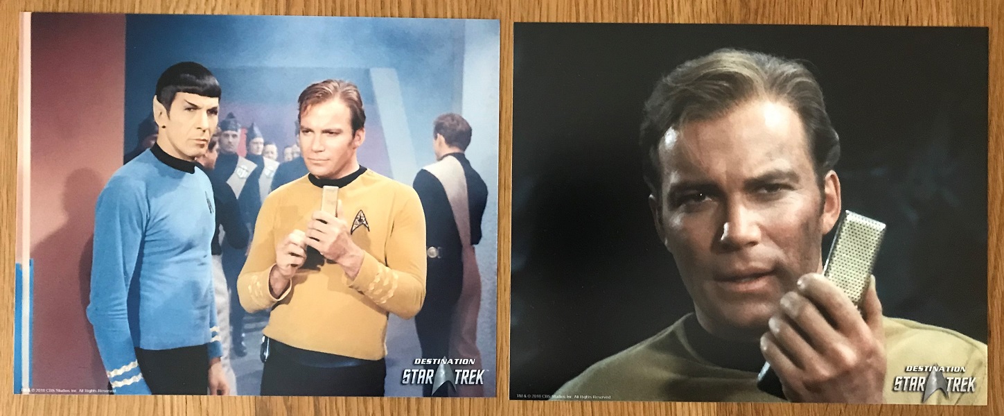 Copyright @ 2018 Koyolite Tseila | Destination Star Trek Germany, souvenirs (cartes/photos) achetés à un stand, photo personnelle
