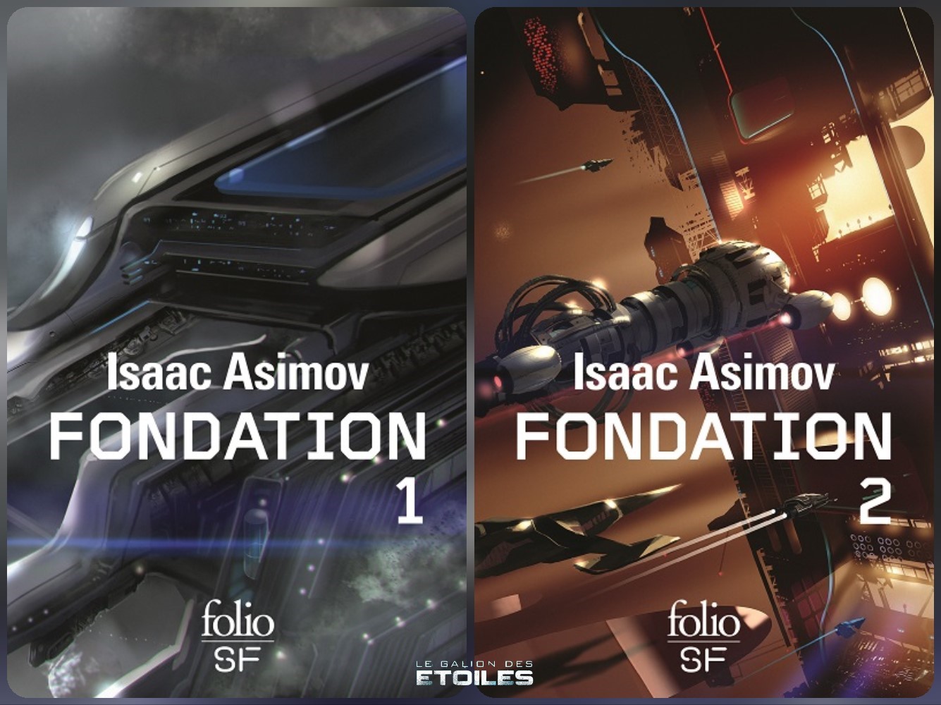 Fondation 1 et Fondation 2, intégrales @ 2015 Folio SF | Illustrations de couverture @ Johann Goutard Fondation 1 et Fondation 2, intégrales @ 2015 Folio SF | Illustrations de couverture @ Johann Goutard