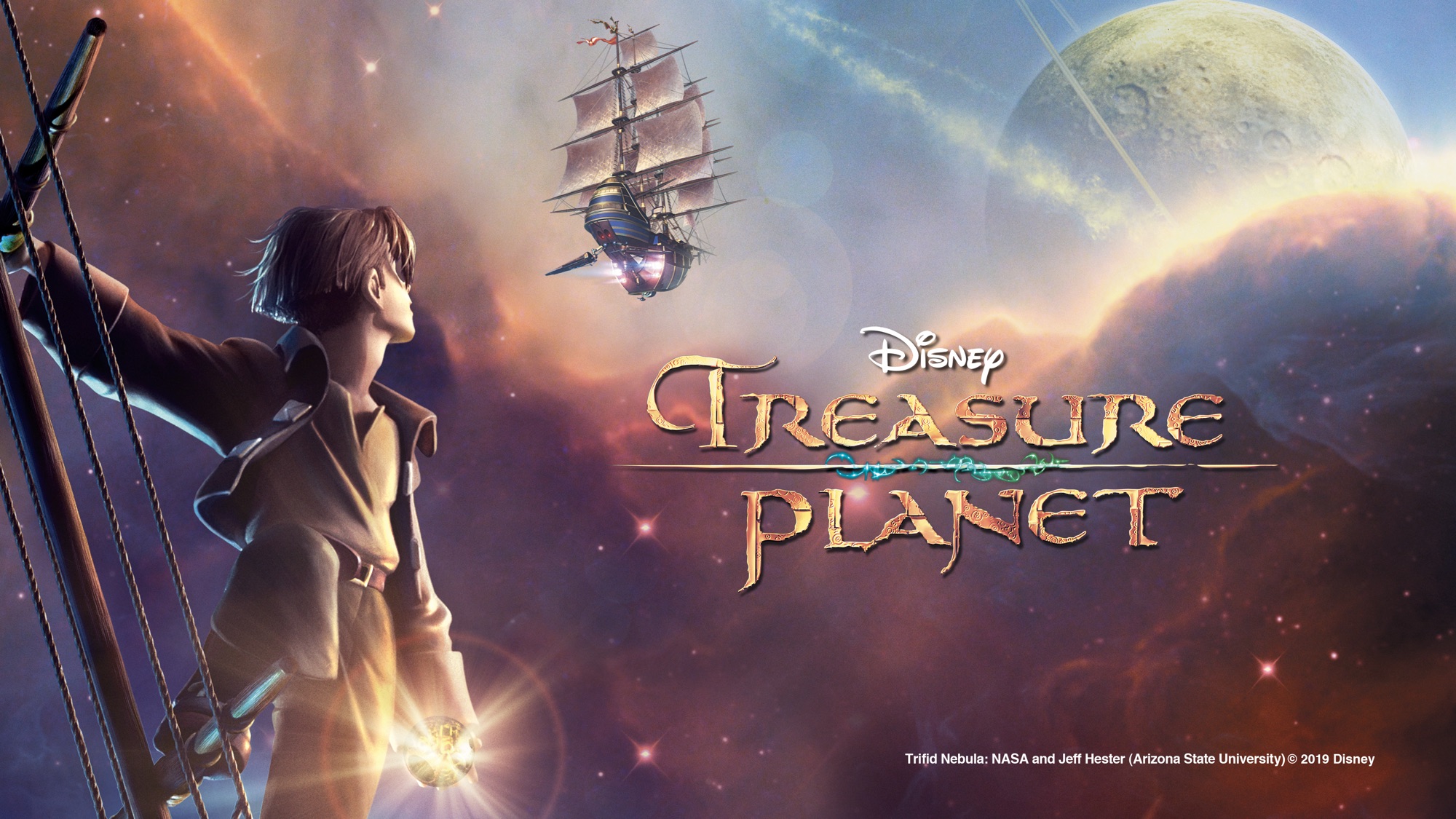 Wallpaper Treasure Planet | Trifid Nebula | NASA and Jeff Hester (Arizona State University) @ 2019 Disney | Source : https://fr.wallpaper.mob.org/pc/ Wallpaper Treasure Planet | Trifid Nebula | NASA and Jeff Hester (Arizona State University) @ 2019 Disney | Source : https://fr.wallpaper.mob.org/pc/