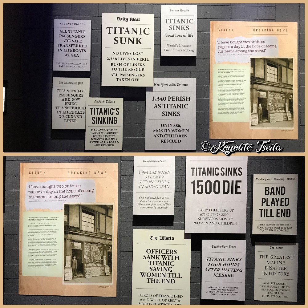 Gros titres des journaux de l'époque et coupures de presse | National Maritime Museum Cornwall, Falmouth | Photos @ 2018 Koyolite Tseila