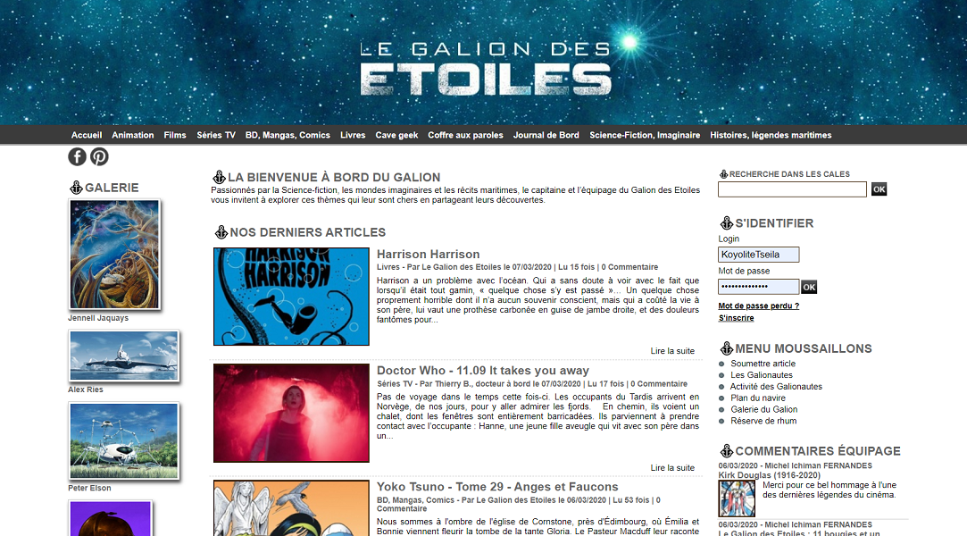 Copyright @ 2020 Le Galion des Etoiles | Aperçu du site