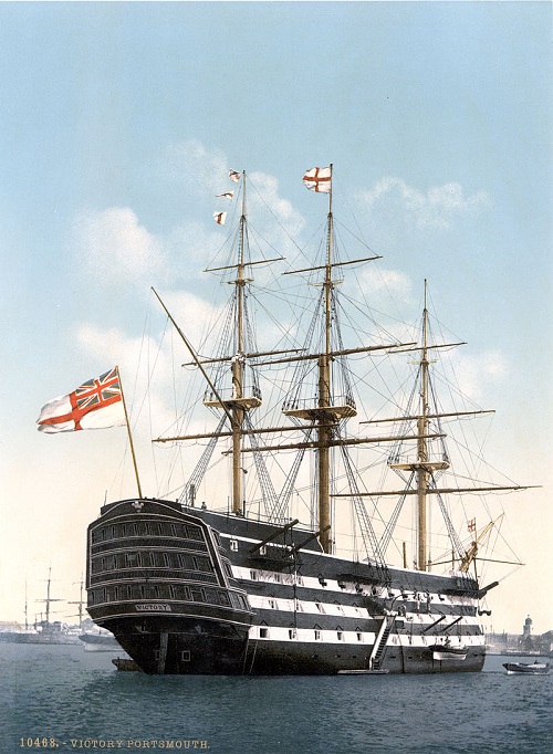 HMS Victory en 1900 | Par Auteur inconnu — http://hdl.loc.gov/loc.pnp/ppmsc.08801, Domaine public, https://commons.wikimedia.org/w/index.php?curid=691870