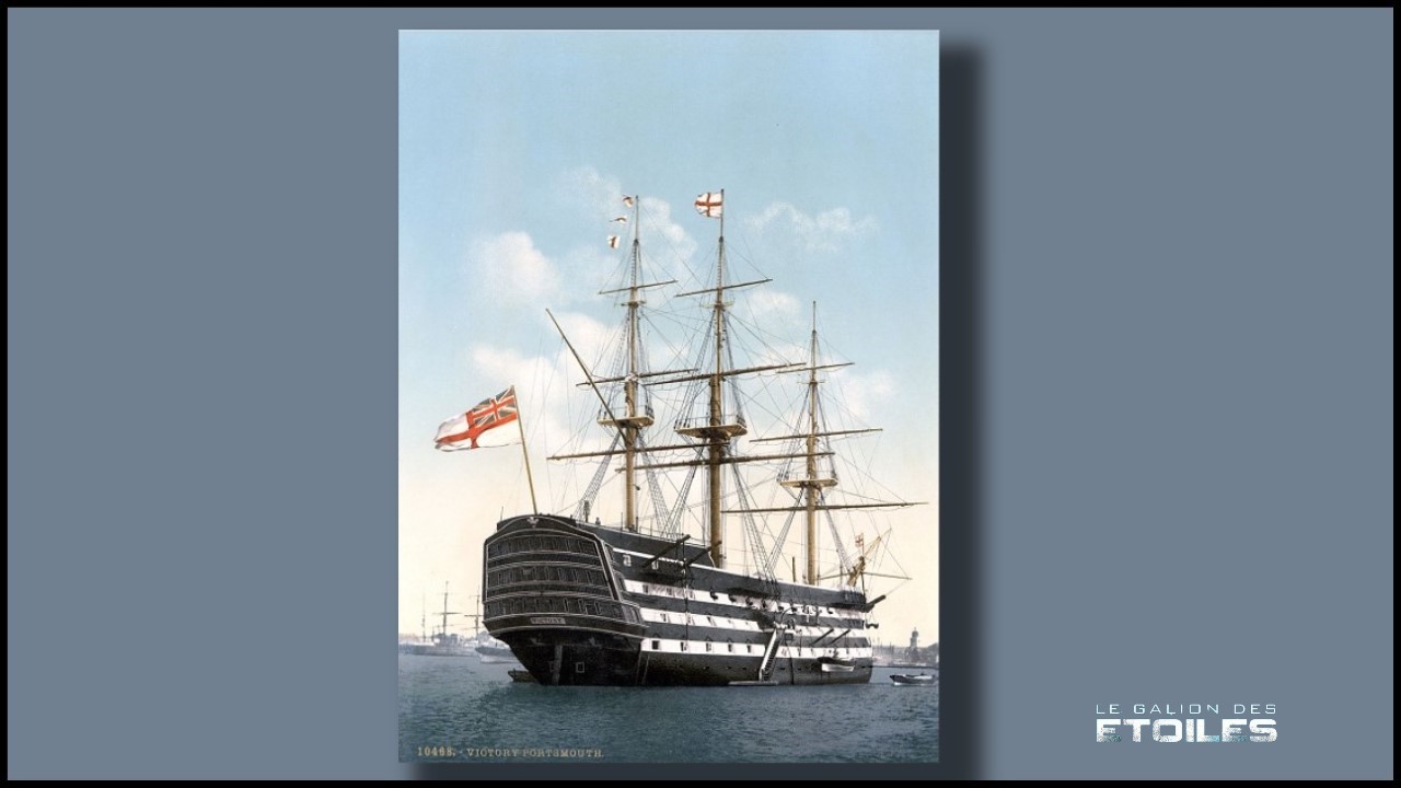 HMS Victory en 1900 | Par Auteur inconnu — http://hdl.loc.gov/loc.pnp/ppmsc.08801, Domaine public, https://commons.wikimedia.org/w/index.php?curid=691870 HMS Victory en 1900 | Par Auteur inconnu — http://hdl.loc.gov/loc.pnp/ppmsc.08801, Domaine public, https://commons.wikimedia.org/w/index.php?curid=691870