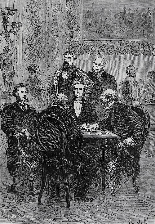 Le pari de Phileas Fogg | Par Alphonse de Neuville (1835-1885) and/or Léon Benett (1838-1917) — http://jv.gilead.org.il/rpaul/Le%20tour%20du%20monde%20en%2080% 20jours/, Domaine public, https://commons.wikimedia.org/w/index.php?curid=11154442