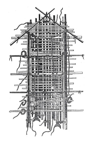 Plan du radeau de La Méduse, au moment de son abandon | Par Alexandre Corréard — Relation complète du naufrage de la frégate La Méduse faisant partie de l&#039;expédition du Sénégal en 1816, by A. Correard, H. Savigny, D&#039;Anglas de Praviel and Paul C.L. Alexandre Rand des Adrets (dit Sander Rang). Reprint 1968 by Jean de Bonnot éditeur., Domaine public, https://commons.wikimedia.org/w/index.php?curid=19331233