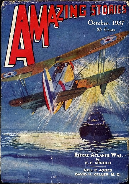Cover of Amazing Stories, October 1937 | By Leo Morey / Teck Publishing - http://www.philsp.com/mags/amazing_stories.html, Public Domain, https://commons.wikimedia.org/w/index.php?curid=43148614
