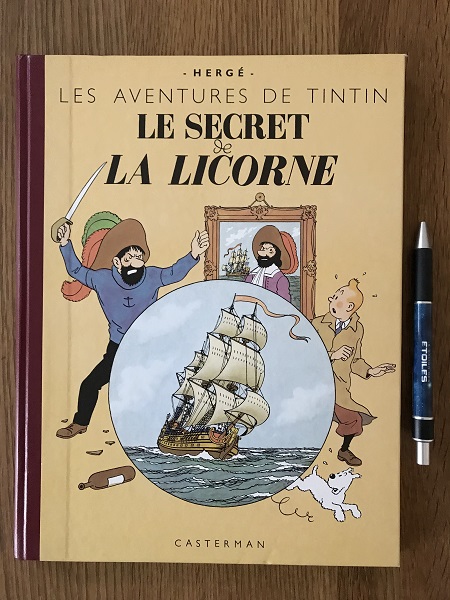 Le secret de la Licorne, fac-similé de l'album original de 1943 @ 2002 Casterman | Illustration de couverture @ Hergé | Photo @ Koyolite Tseila, édition privée | 🛒 Acheter la BD