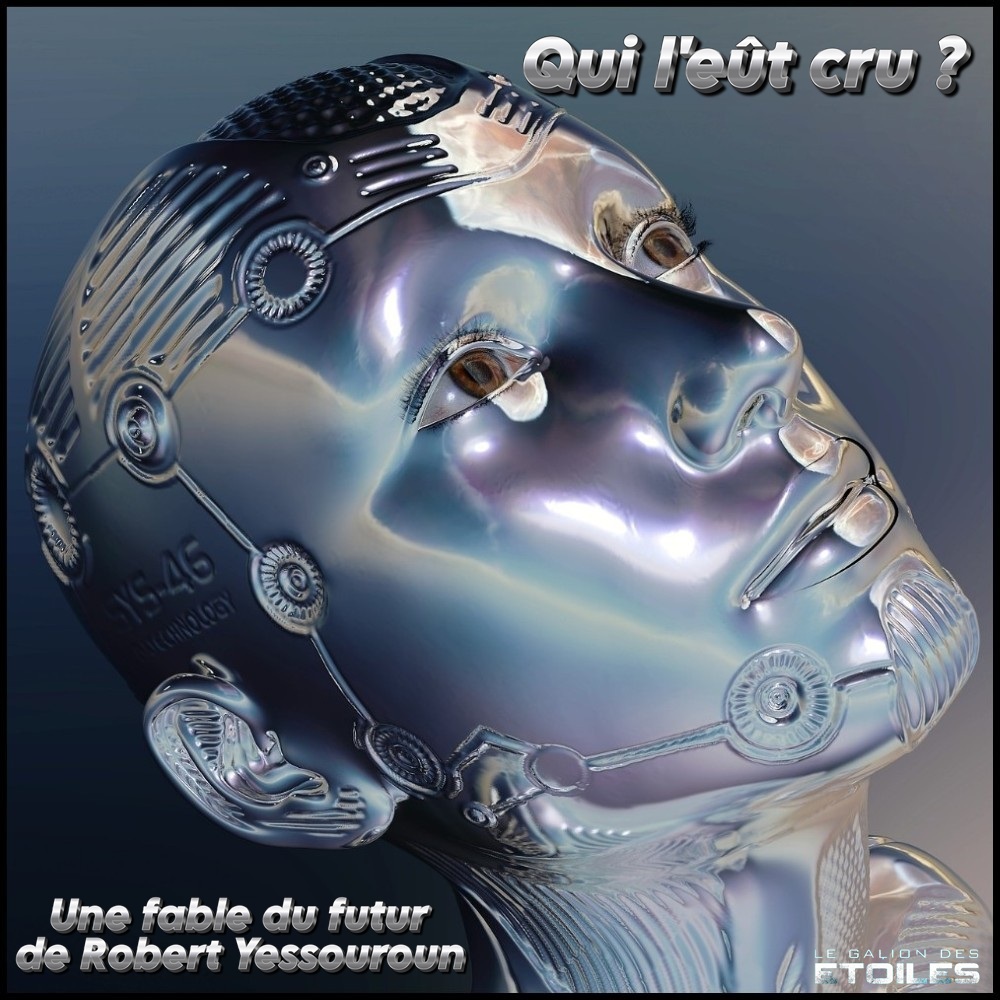 Robot AI | Illustration @ Kalhh, libre d'utilisation, https://pixabay.com/fr/photos/robot-artificiel-intelligence-2740075/ | Montage @  Le Galion des Etoiles