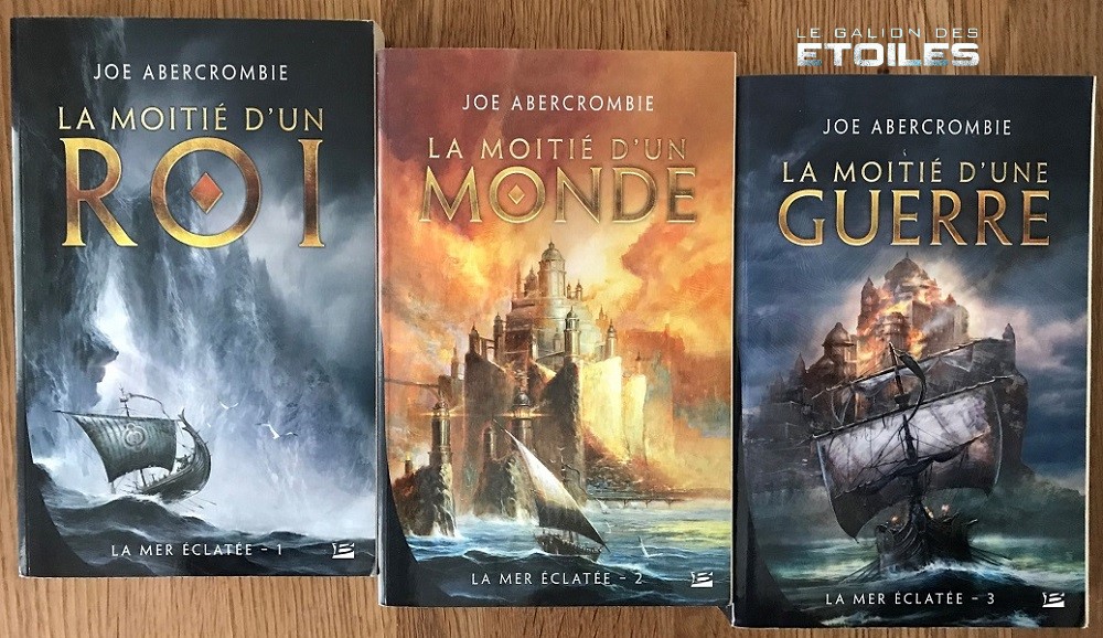 La trilogie de "La Mer éclatée" avec illustrations de couverture de Didier Graffet chez Bragelonne | Photo @ Koyolite Tseila, éditions privées