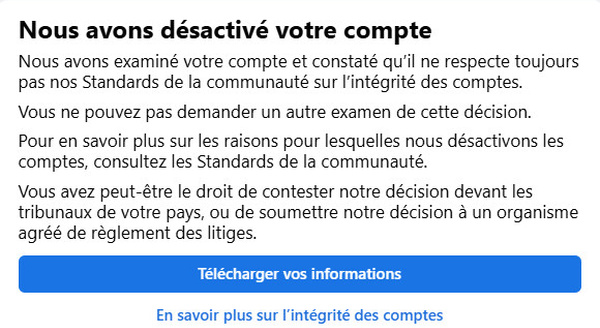 ⚡Mon compte Facebook "Koyolite Tseila : Le Galion des Etoiles" a été définitivement désactivé